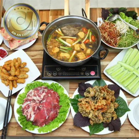 Lẩu Riêu Cua Bắp Bò Sườn Sụn - An An Cuốn Linh Đàm Hà Nội