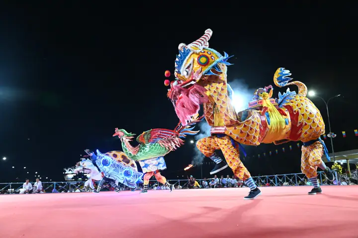 Biểu Diễn Múa Tứ Linh (long, Lân, Quy, Phụng) Là Một Trong Những Nét Đặc Trưng Của Đạo Cao Đài Tòa Thánh Tây Ninh