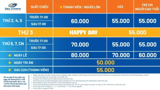 Giá Vé Galaxy Cinema Nha Trang