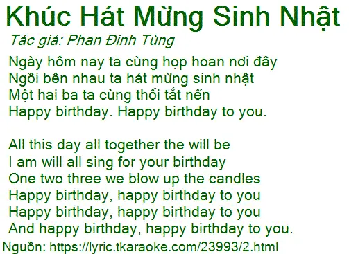 Lời Bài Hát Chúc Mừng Sinh Nhật Tiếng Việt: Tổng Hợp 50+ Bản Nhạc Hay Nhất