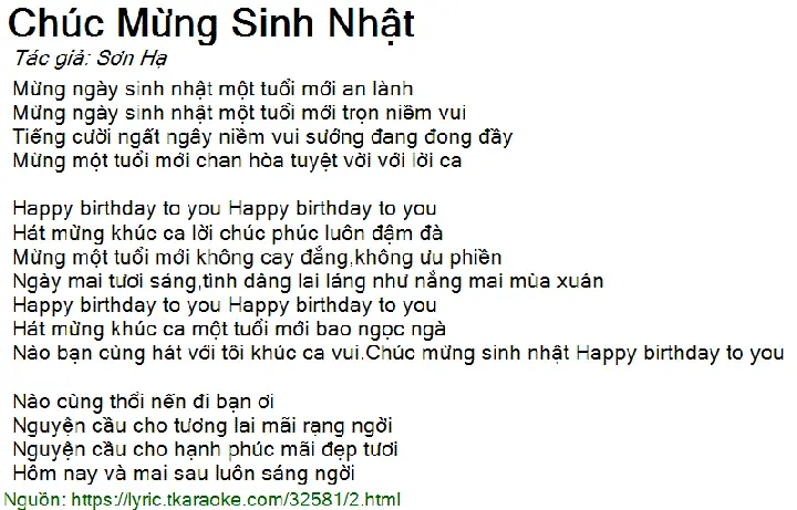 Lời Bài Hát Chúc Mừng Sinh Nhật Tiếng Việt: Tổng Hợp 50+ Bản Nhạc Hay Nhất