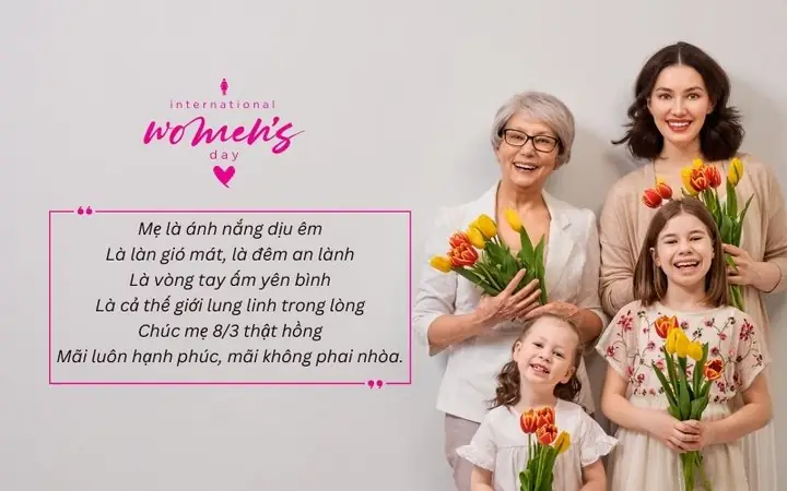 Lời Chúc 8/3 Cho Mẹ