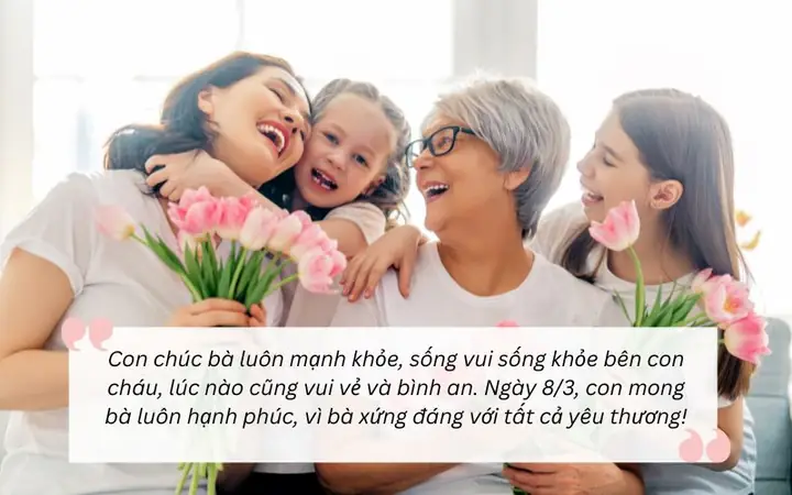 Lời Chúc 8/3 Cho Bà