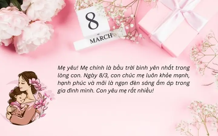Lời Chúc 8/3 Cho Mẹ
