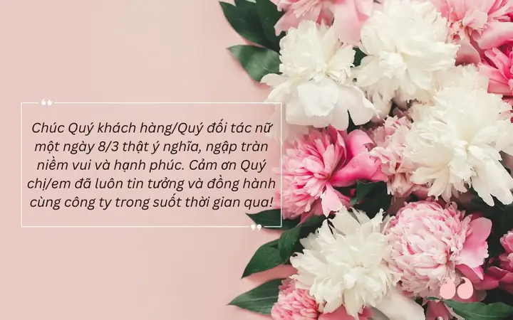 Lời Chúc 8/3 Cho Khách Hàng, Đối Tác