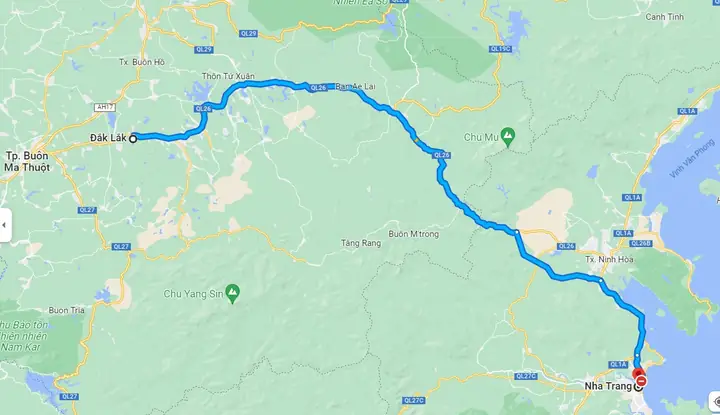 Hướng Dẫn Đường Đi Từ Đắk Lắk Đến Nha Trang