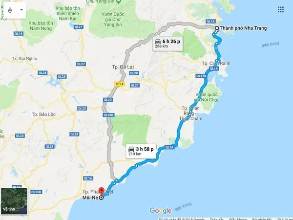 Từ Nha Trang Đi Mũi Né Bao Nhiêu Km?