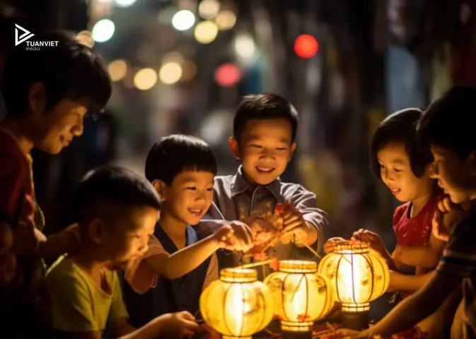 Trẻ Em Rước Đèn Trung Thu