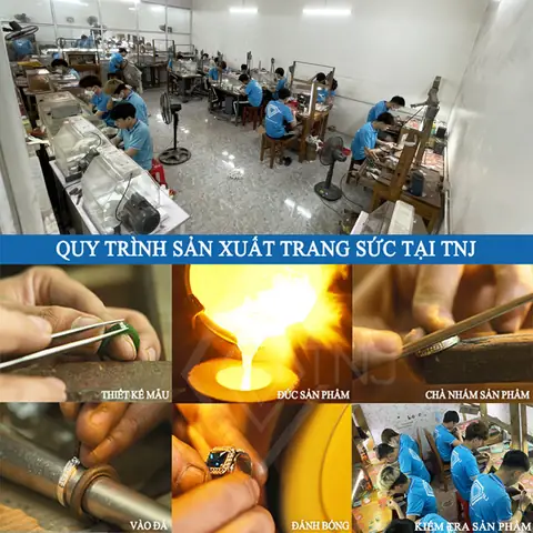 Quy Trình Thiết Kế Và Sản Xuất Dây Chuyền Nữ Đính Đá Moissanite Tại Trang Sức Tnj