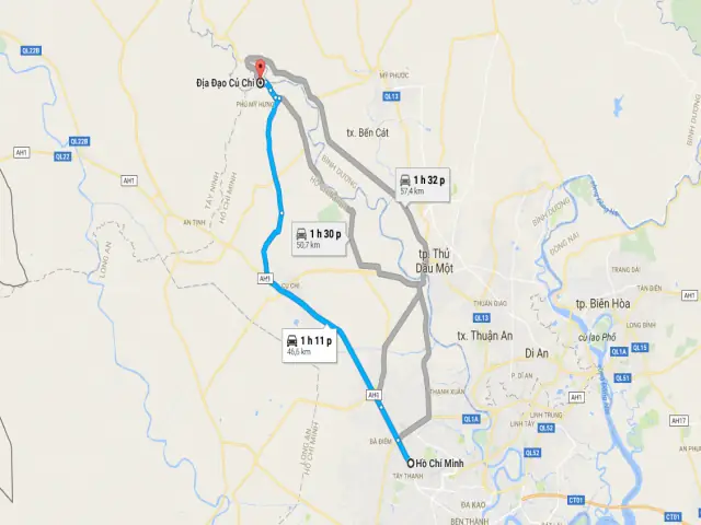 Tuyến 1: Qua Quốc Lộ 22 Và Đường Nguyễn Thị Ranh