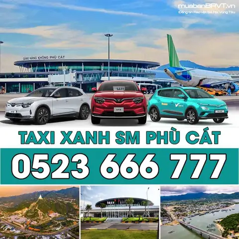 Taxi Xanh Phù Cát - Không Ồn, Không Mùi, Thân Thiện Môi Trường