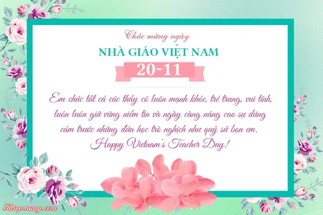 Những Mẫu Thiệp Chúc Mừng Ngày Nhà Giáo Việt Nam 20/11 Online Đẹp Nhất 2023- Ảnh 12.