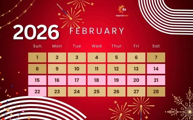 Lịch Tết Nguyên Đán 2026