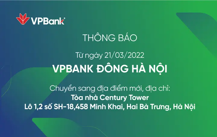 Vpbank Đông Hà Nội Thay Đổi Địa Điểm Hoạt Động, Hình Ảnh Nhận ... Vpbank Đông Hà Nội Thay Đổi Địa Điểm Hoạt Động, Hình Ảnh Nhận ...