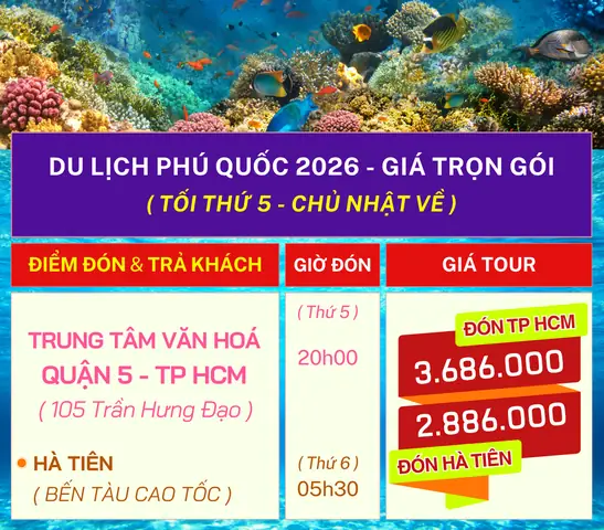 Tour Du Lịch Phú Quốc Từ Hồ Chí Minh Tour Du Lịch Phú Quốc Từ Hồ Chí Minh