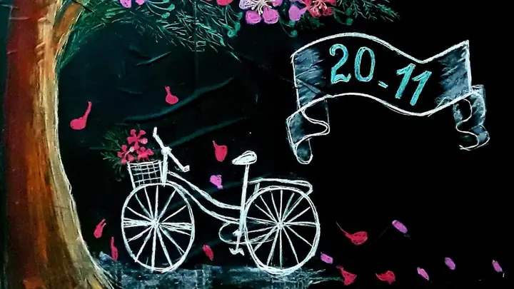 Mẫu Trang Trí Bảng 20/11 Sử Dụng Phấn