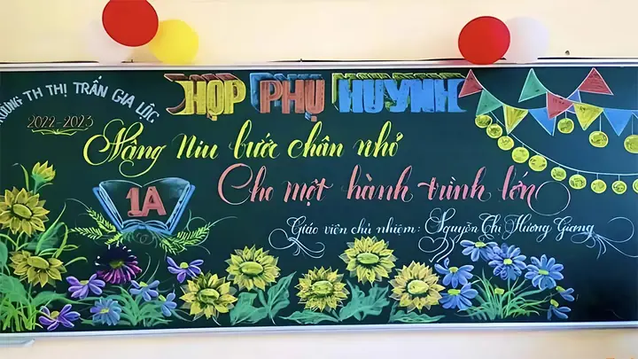 Mẫu Trang Trí Bảng 20/11 Sử Dụng Bóng Bay