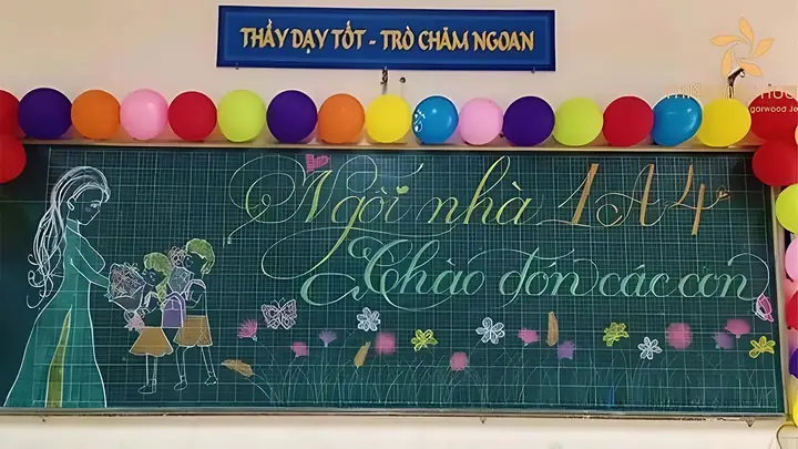 Mẫu Trang Trí Bảng 20/11 Sử Dụng Bóng Bay