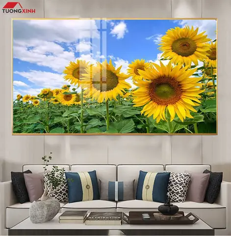 Tranh Treo Tường Cánh Đồng Hoa Hướng Dương Tg1457 - Tường ...