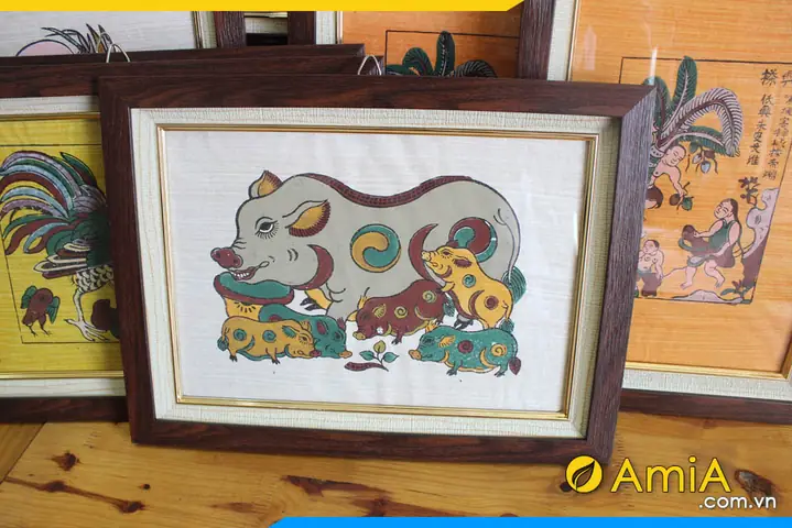 Thông Tin Cơ Bản Tranh Đàn Lợn Âm Dương Dân Gian Đông Hồ Treo Tường Ý Nghĩa