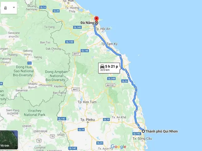 Khoảng Cách Từ Quy Nhơn Đến Đà Nẵng Là Bao Nhiêu