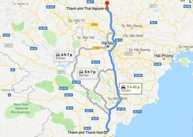 Từ Thanh Hóa Đi Thái Nguyên Bao Nhiêu Km? Xe Thanh Hóa Đi Thái ...