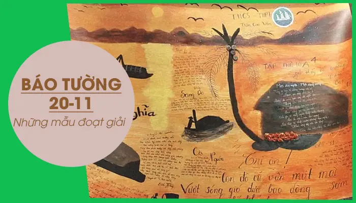 Hình Ảnh Cho Vẽ Báo Tường 20/11 Người Lái Đò: