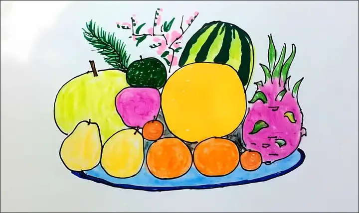 Cách Vẽ Mâm Ngũ Quả Lớp 1, 2, 3, 4, 5