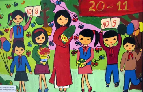 Vẽ Tranh 20-11 Đơn Giản Đẹp Lớp 8