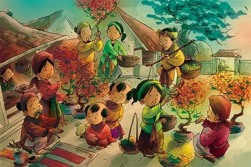 Top Các Mẫu Tranh Vẽ Lễ Hội Ngày Tết Tại Việt Nam