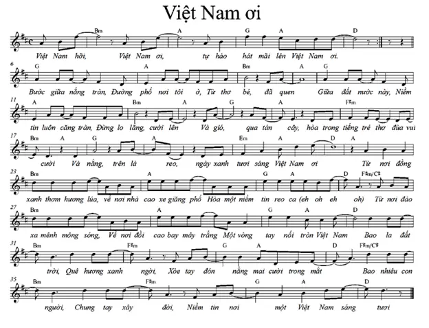 Việt Nam Ơi (lời Bài Hát, Lyric Chính Xác Nhất)