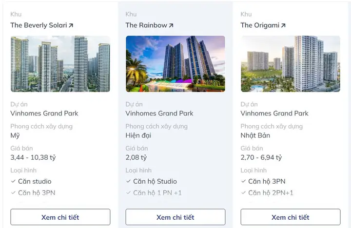 Căn Hộ Chung Cư Vinhomes Grand Park | Bảng Giá - Ưu Đãi - Trả Góp 0%