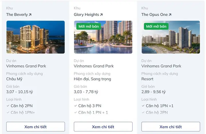 Căn Hộ Chung Cư Vinhomes Grand Park | Bảng Giá - Ưu Đãi - Trả Góp 0%