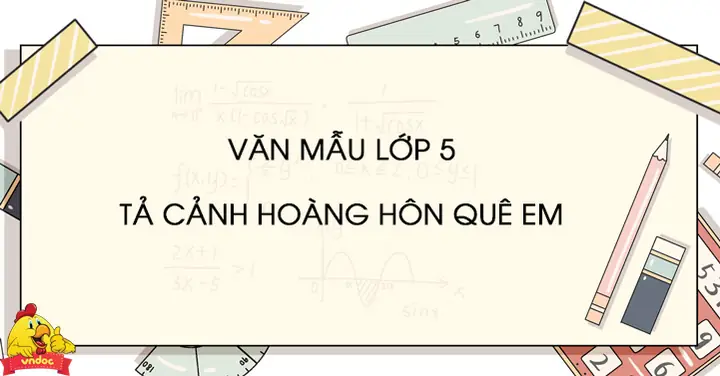 Tả Cảnh Hoàng Hôn Trên Quê Hương Em Hay Chọn Lọc - 5 Bài Văn ...