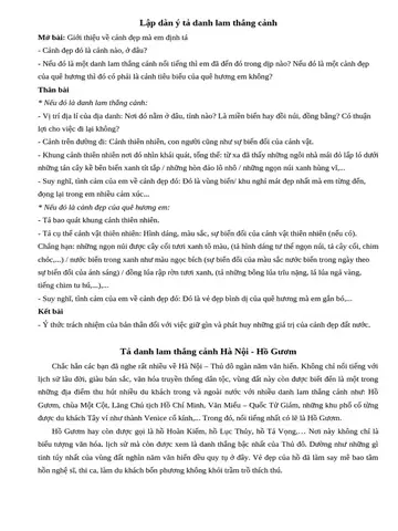 (ctst) Đề Bài Tả Danh Lam Thắng Cảnh Lớp 5 - Tv5 | Pdf