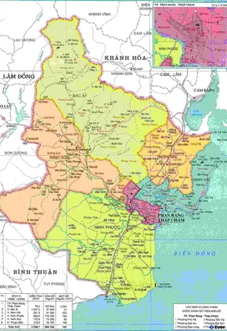 Bản Đồ Hành Chính Tỉnh Ninh Thuận Bản Đồ Hành Chính Tỉnh Ninh Thuận