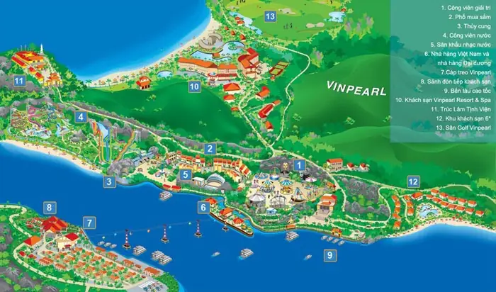 Hình Ảnh Cho Bản Đồ Khu Vui Chơi Vinpearl Nha Trang: