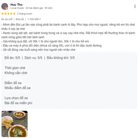 Một Số Đánh Giá 5 Sao