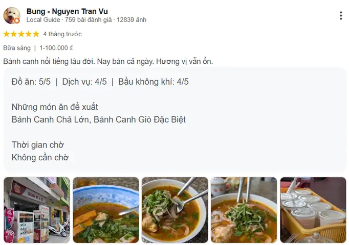 Một Số Đánh Giá 5 Sao