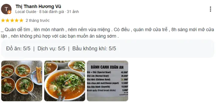 Một Số Đánh Giá 5 Sao