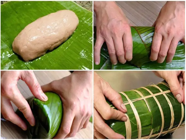 Bước 4: Gói Chả Lụa (giò Lụa) Bước 4: Gói Chả Lụa (giò Lụa)