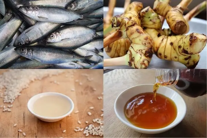 Nguyên Liệu Làm Gỏi Cá Trích Kiểu Nam Ô