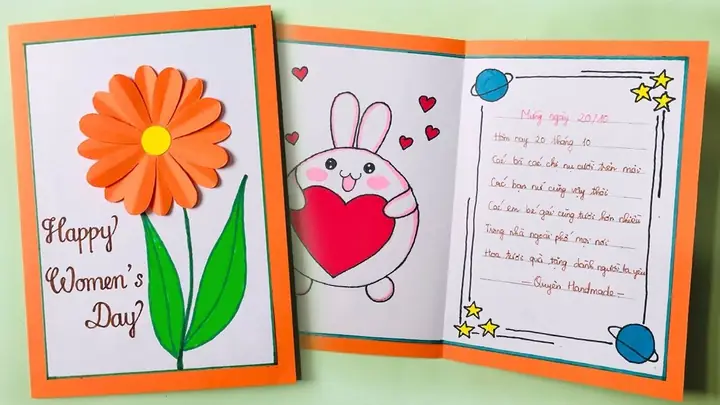 30 Cách Vẽ Thiệp 20/10 Làm Quà Tặng Mẹ, Cô Giáo Đơn Giản