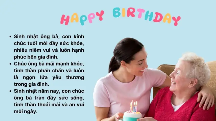 Lời Chúc Mừng Sinh Nhật Ông Bà