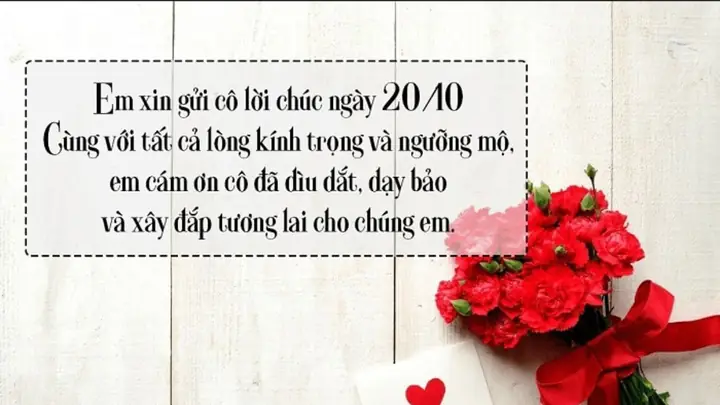 Lời Chúc 20/10 Dành Cho Cô Giáo Ý Nghĩa