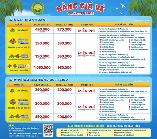 Công Viên Nước Sơn Tiên Công Bố Giá Vé Mới 2025