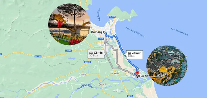 Use Google Maps To Look Up Distance And Da Nang To Hoi An Taxi Cost