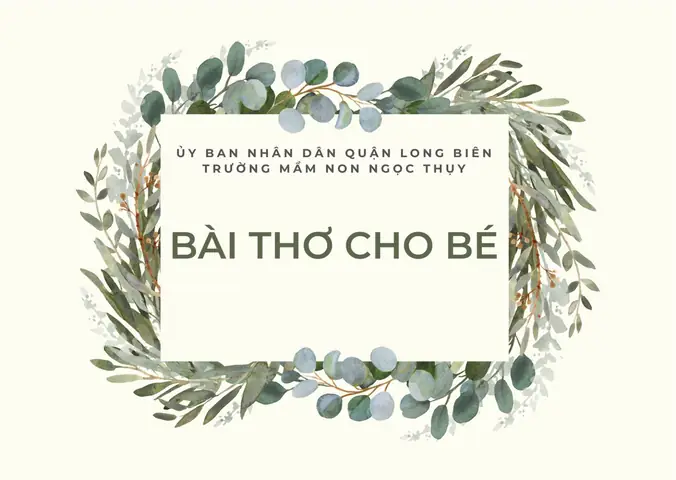 Bài Thơ Cô Và Mẹ | Trường Mn Ngọc Thụy Bài Thơ Cô Và Mẹ | Trường Mn Ngọc Thụy
