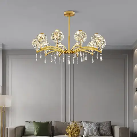 Đèn Thả Trần Pha Lê Hoa Cẩm Tú Cầu Hl8372 | Flexhouse Vn