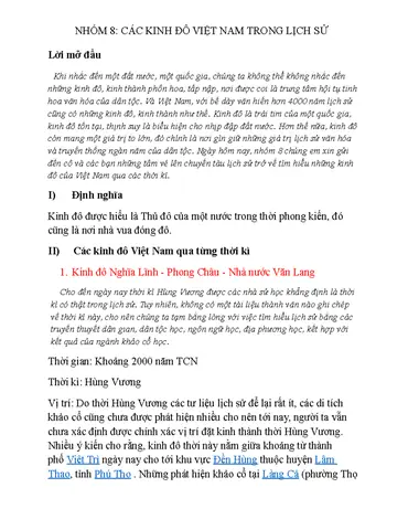 Kinh Đô Lịch Sử Việt Nam Qua Các Thời Kỳ - Nhóm 8 - 12345 ... Kinh Đô Lịch Sử Việt Nam Qua Các Thời Kỳ - Nhóm 8 - 12345 ...